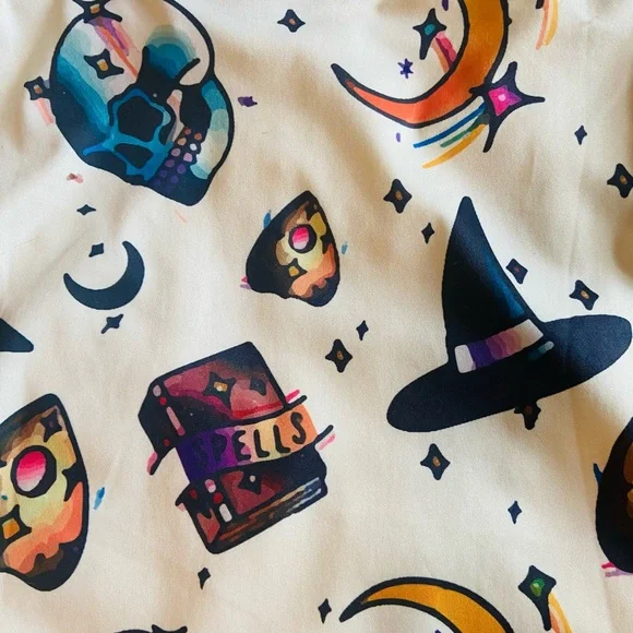 Gypsy Warrior Vintage Colorful Graphic Bodysuit Halloween Witchy - Picture 3 of 4